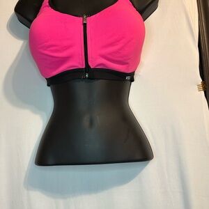 Victoria'sw Secret VSX Incredible Knockout Front-Zip Sports Bra - Hot Pink 34DD
